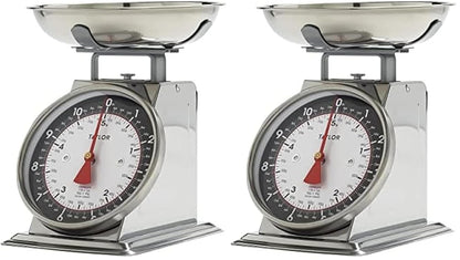 Vintage Mechanical Kitchen Scale - 11 lb Max Capacity, Silver