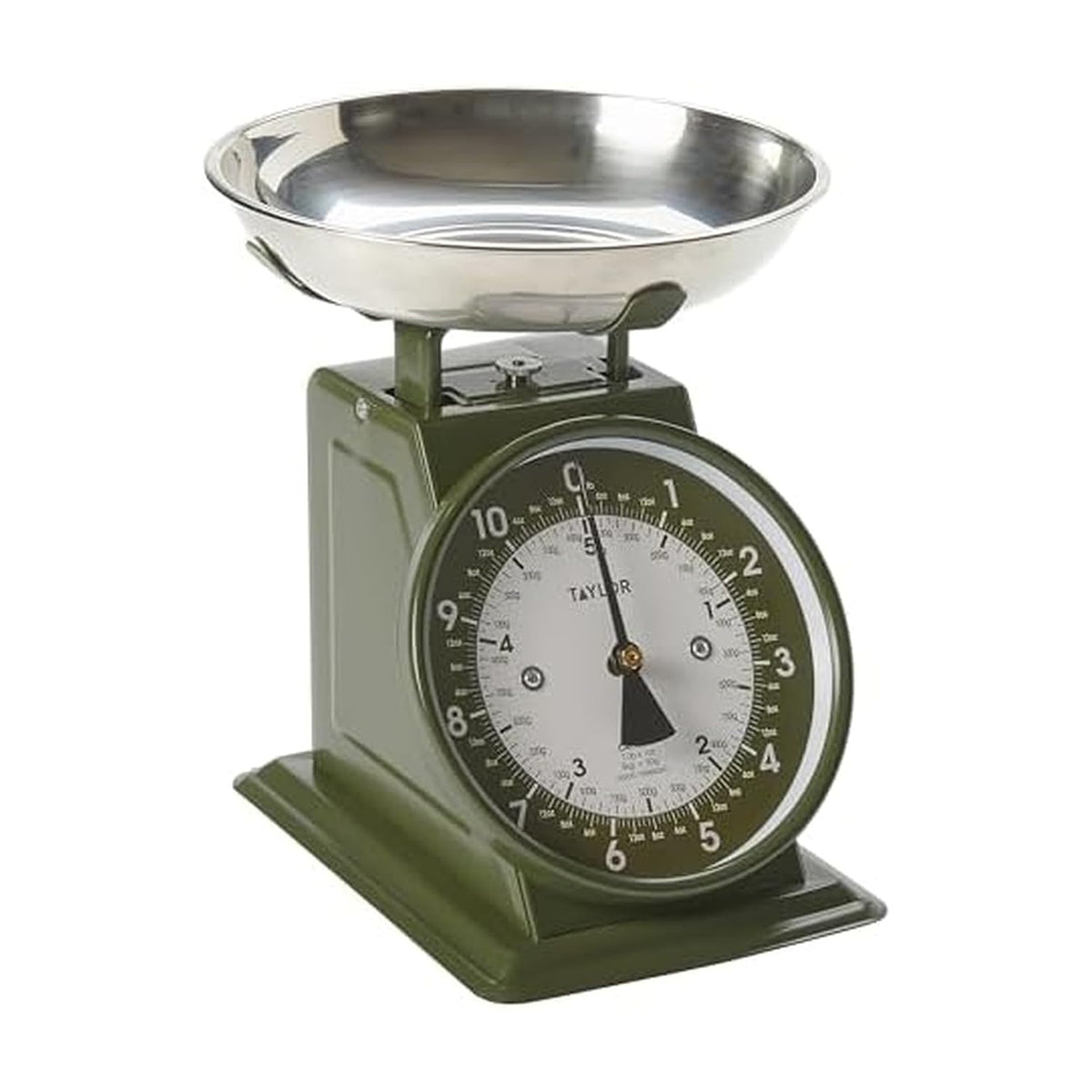 Vintage Mechanical Kitchen Scale - 11 lb Max Capacity, Silver