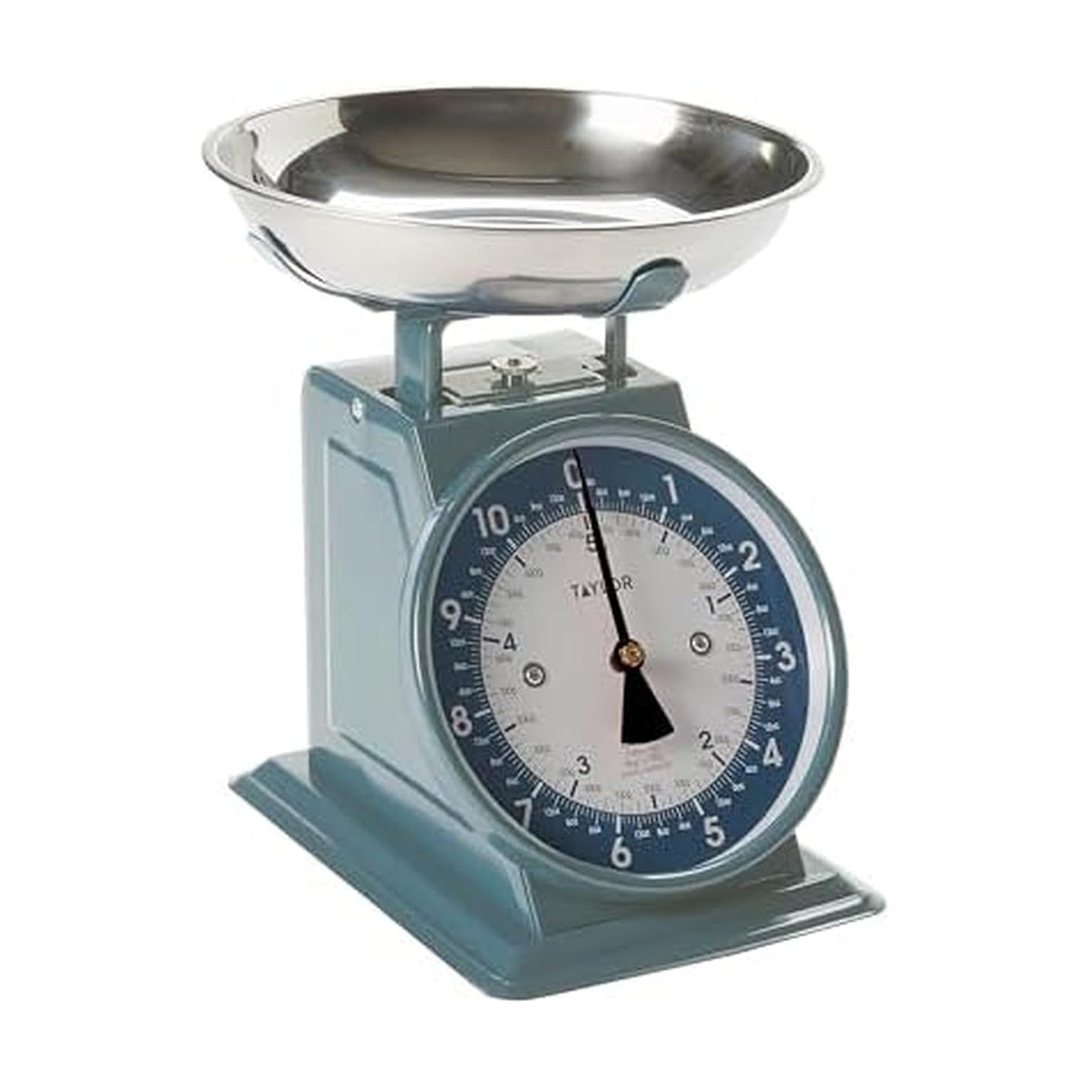 Vintage Mechanical Kitchen Scale - 11 lb Max Capacity, Silver