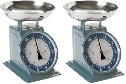 Vintage Mechanical Kitchen Scale - 11 lb Max Capacity, Silver