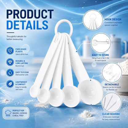 20 Pcs Colorful Plastic Measuring Spoons for Kitchen Baking