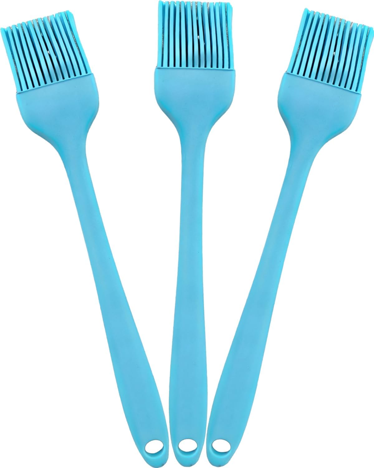Pastry Brush For Baking,Silicone Basting Brush For Cooking,315°C Heat Resistant Food Brush for Oil & Sauce,Non-Shedding Kitchen Brushes for Butter Bread Meat Egg Wash Cake Baster(3pc Red)