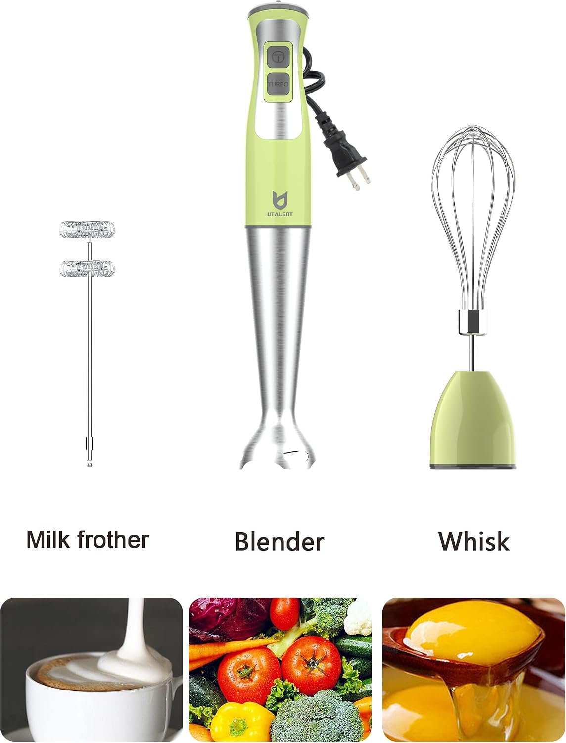 3-in-1 Immersion Hand Blender - Puree Food, Smoothies and Soups