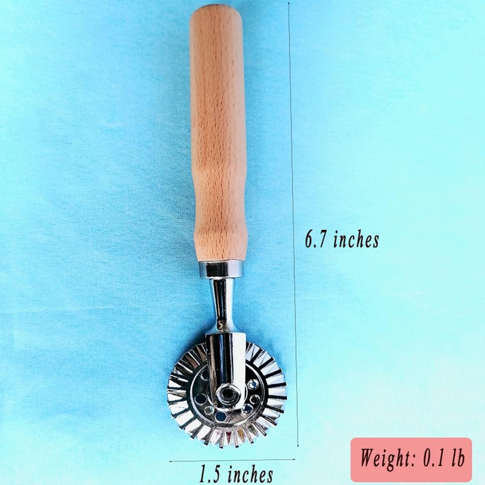 Pastry Wheel Cutter,Pastry and Pasta Cutter Wheel,For Ravioli, Pasta, Dumplings Lasagna, Pierogi - 6.7" Diameter