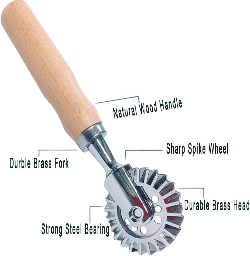 Pastry Wheel Cutter,Pastry and Pasta Cutter Wheel,For Ravioli, Pasta, Dumplings Lasagna, Pierogi - 6.7" Diameter