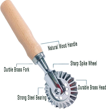 Pastry Wheel Cutter,Pastry and Pasta Cutter Wheel,For Ravioli, Pasta, Dumplings Lasagna, Pierogi - 6.7" Diameter