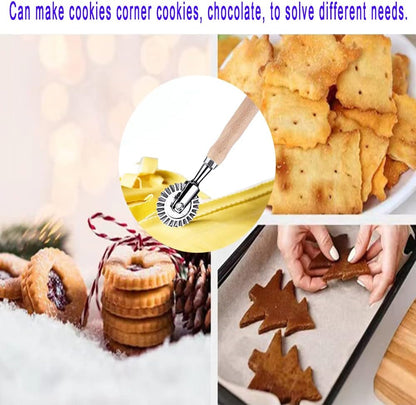 Pastry Wheel Cutter,Pastry and Pasta Cutter Wheel,For Ravioli, Pasta, Dumplings Lasagna, Pierogi - 6.7" Diameter