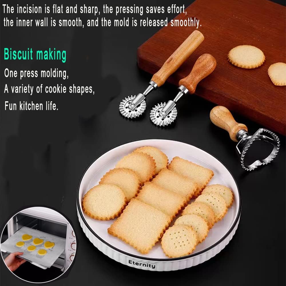 Pastry Wheel Cutter,Pastry and Pasta Cutter Wheel,For Ravioli, Pasta, Dumplings Lasagna, Pierogi - 6.7" Diameter