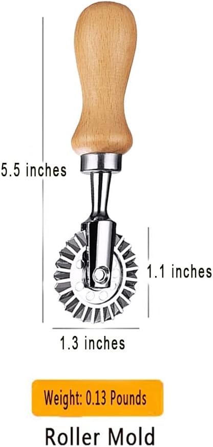 Pastry Wheel Cutter,Pastry and Pasta Cutter Wheel,For Ravioli, Pasta, Dumplings Lasagna, Pierogi - 6.7" Diameter