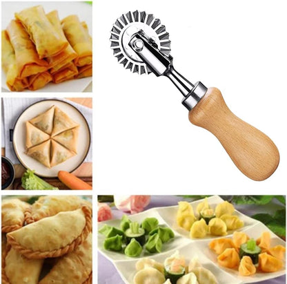 Pastry Wheel Cutter,Pastry and Pasta Cutter Wheel,For Ravioli, Pasta, Dumplings Lasagna, Pierogi - 6.7" Diameter