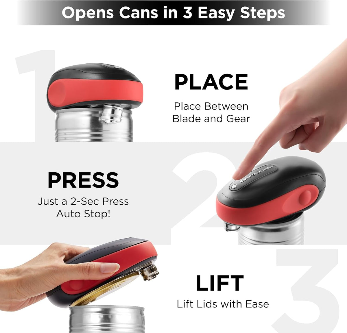 One-To-Go Electric Can Opener, Yellow
