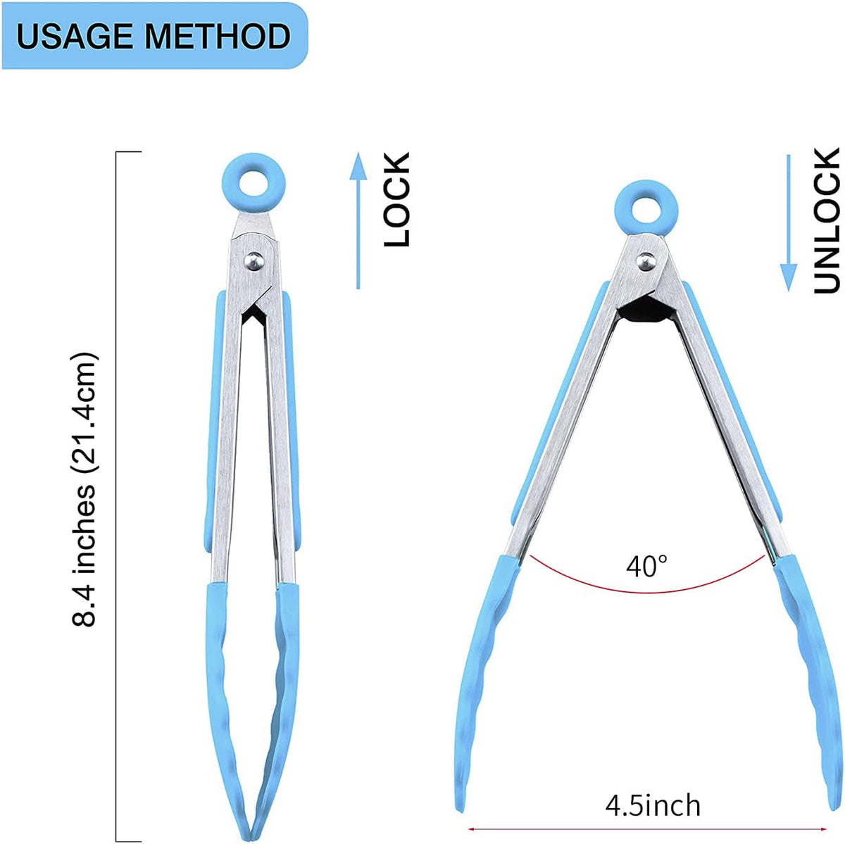 7 inch Cooking Tongs, Set of 3 Mini Kitchen Tongs Silicone Serving Tongs With Silicone Tips for FoodGrill, Salad, BBQ (Snow White)