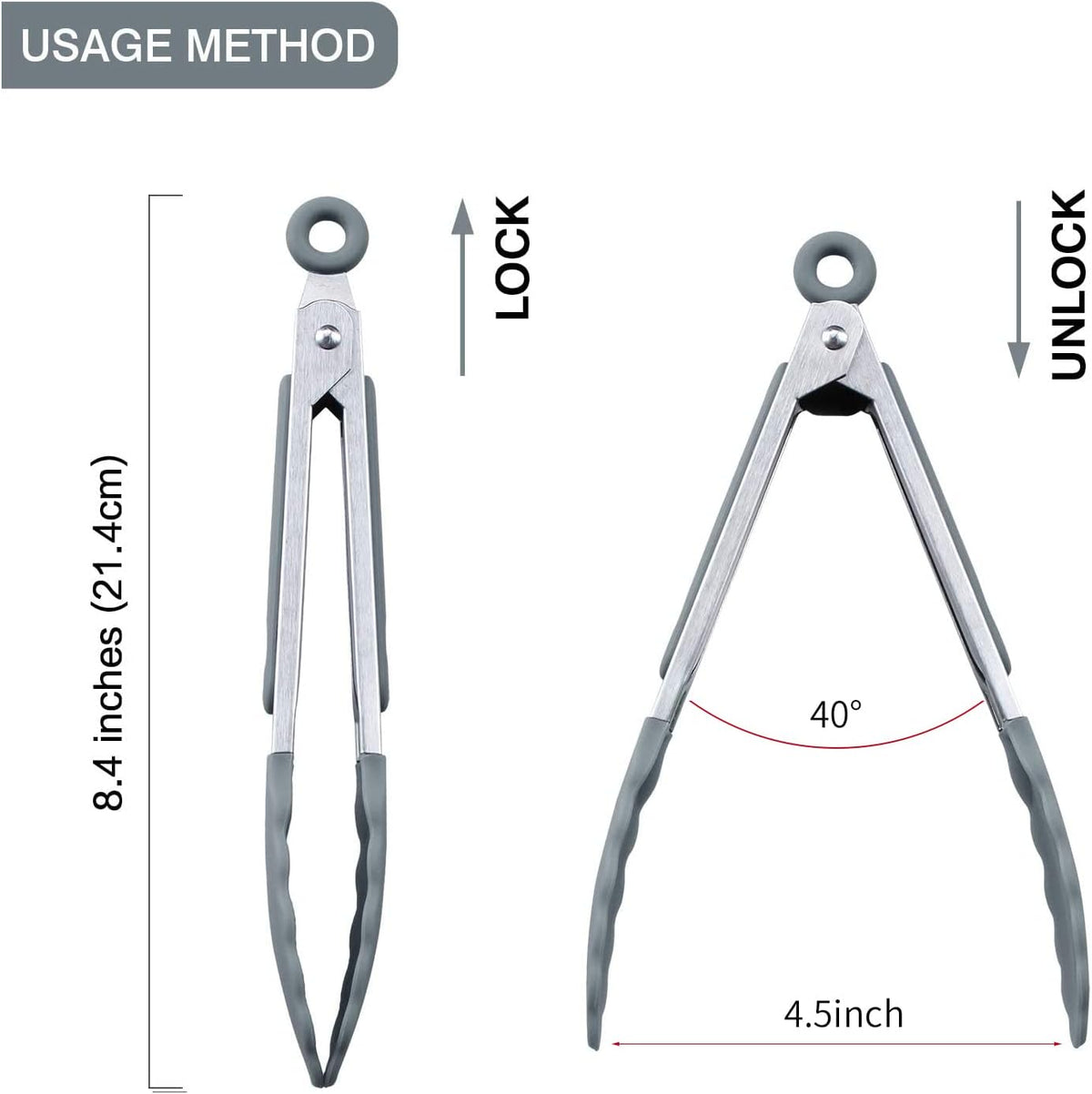 7 inch Cooking Tongs, Set of 3 Mini Kitchen Tongs Silicone Serving Tongs With Silicone Tips for FoodGrill, Salad, BBQ (Snow White)