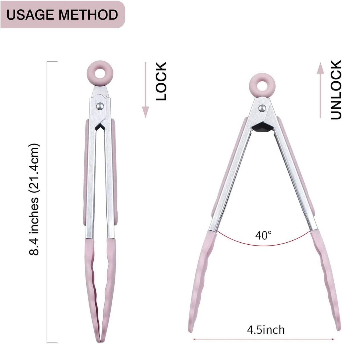 7 inch Cooking Tongs, Set of 3 Mini Kitchen Tongs Silicone Serving Tongs With Silicone Tips for FoodGrill, Salad, BBQ (Snow White)