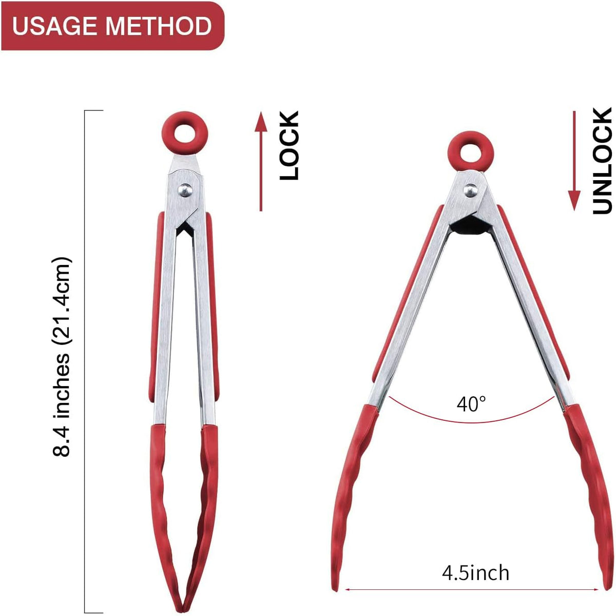 7 inch Cooking Tongs, Set of 3 Mini Kitchen Tongs Silicone Serving Tongs With Silicone Tips for FoodGrill, Salad, BBQ (Snow White)