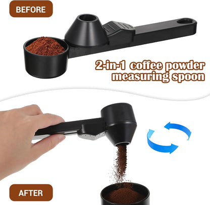 2pcs Coffee Scoop & Funnel For Reusable Cup Refillable Coffee Pods, 2tbsp Food-Grade Precise Measuring Protein Powder Scoop, Coffee Measuring Scoop for Coffee/Protein/Powder/Hot Cocoa