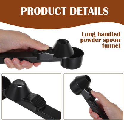 2pcs Coffee Scoop & Funnel For Reusable Cup Refillable Coffee Pods, 2tbsp Food-Grade Precise Measuring Protein Powder Scoop, Coffee Measuring Scoop for Coffee/Protein/Powder/Hot Cocoa