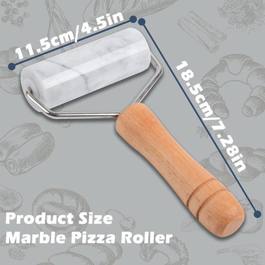 Small Marble Rolling Pin Pizza Roller, Marble Dough Roller Non-Stick T-Type, For Cake Baking Tortilla Fudge Pizza Cookies and Other Kitchen Baking Cooking (Type 2 White).