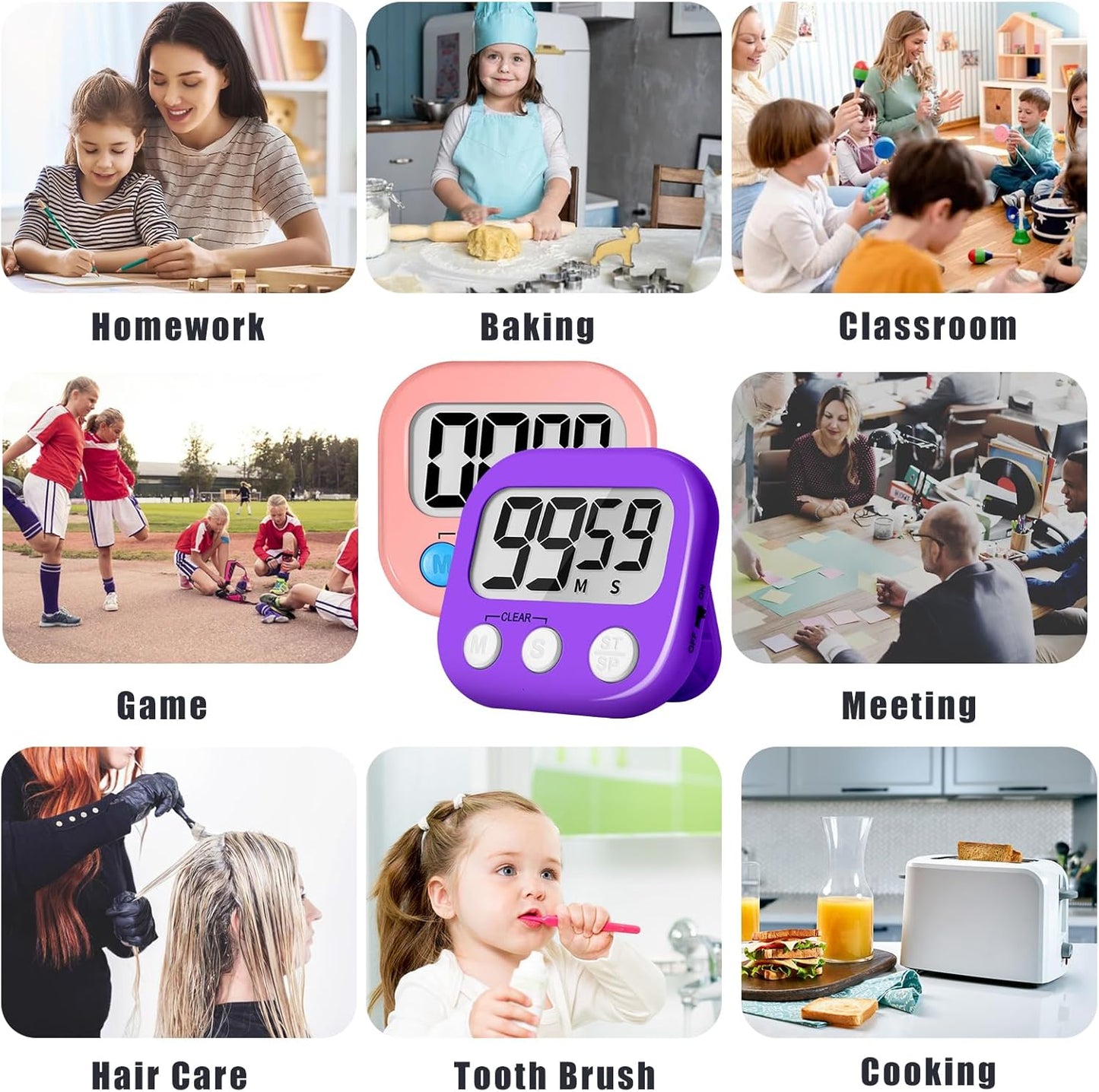 Classroom Timer for Kids Teachers 2 Pack Digital Timers