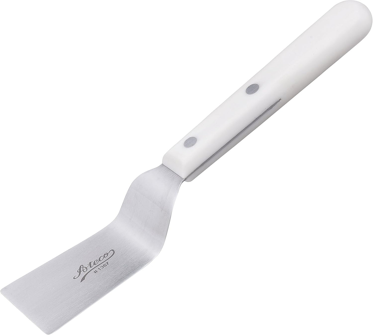 Slotted Spatula with 6 by 3-Inch Stainless Steel Blade, Plastic Handle, Dishwasher Safe