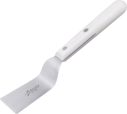 Slotted Spatula with 6 by 3-Inch Stainless Steel Blade, Plastic Handle, Dishwasher Safe