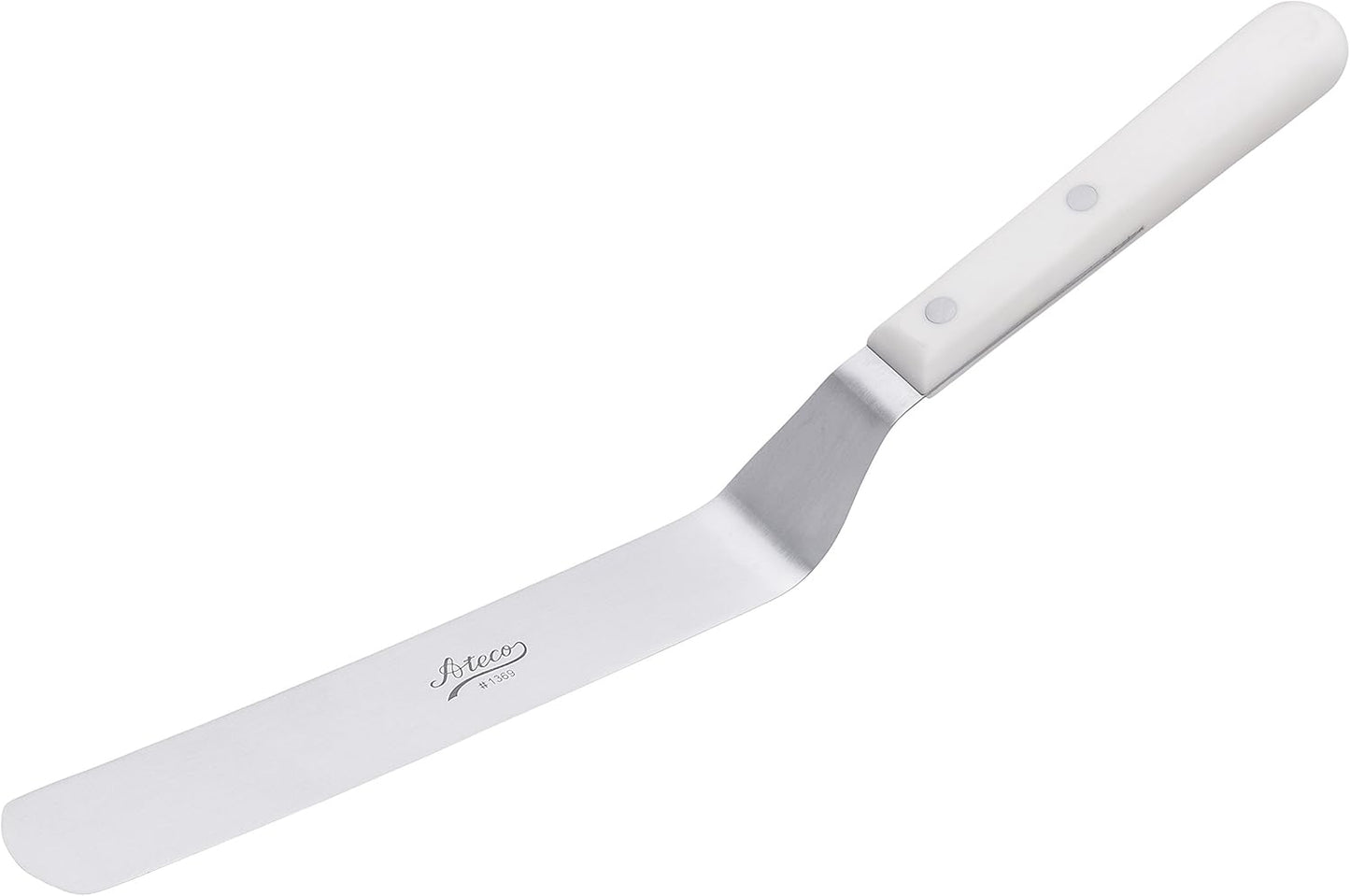 Slotted Spatula with 6 by 3-Inch Stainless Steel Blade, Plastic Handle, Dishwasher Safe