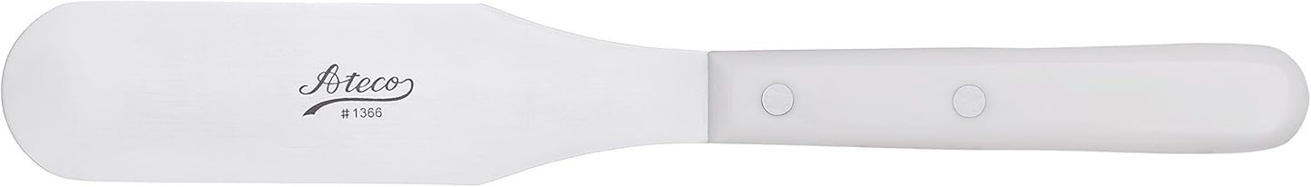 Slotted Spatula with 6 by 3-Inch Stainless Steel Blade, Plastic Handle, Dishwasher Safe