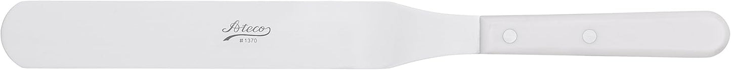 Slotted Spatula with 6 by 3-Inch Stainless Steel Blade, Plastic Handle, Dishwasher Safe
