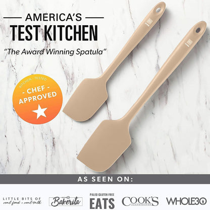 Silicone Spatula Set - 600F Heat Resistant, 5-Pc Black