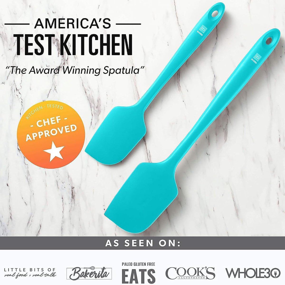 Silicone Spatula Set - 600F Heat Resistant, 5-Pc Black