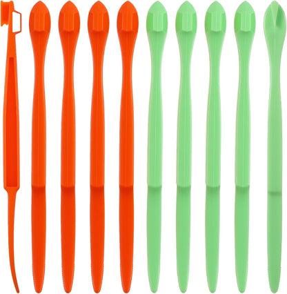 10 Pack Orange Peeler Tool, Citrus Peel Cutter & Lemon Opener, Plastic Fruit Peelers, Remover Easy Open Citrus Peel, Kitchen Accessories(Orange + Green)