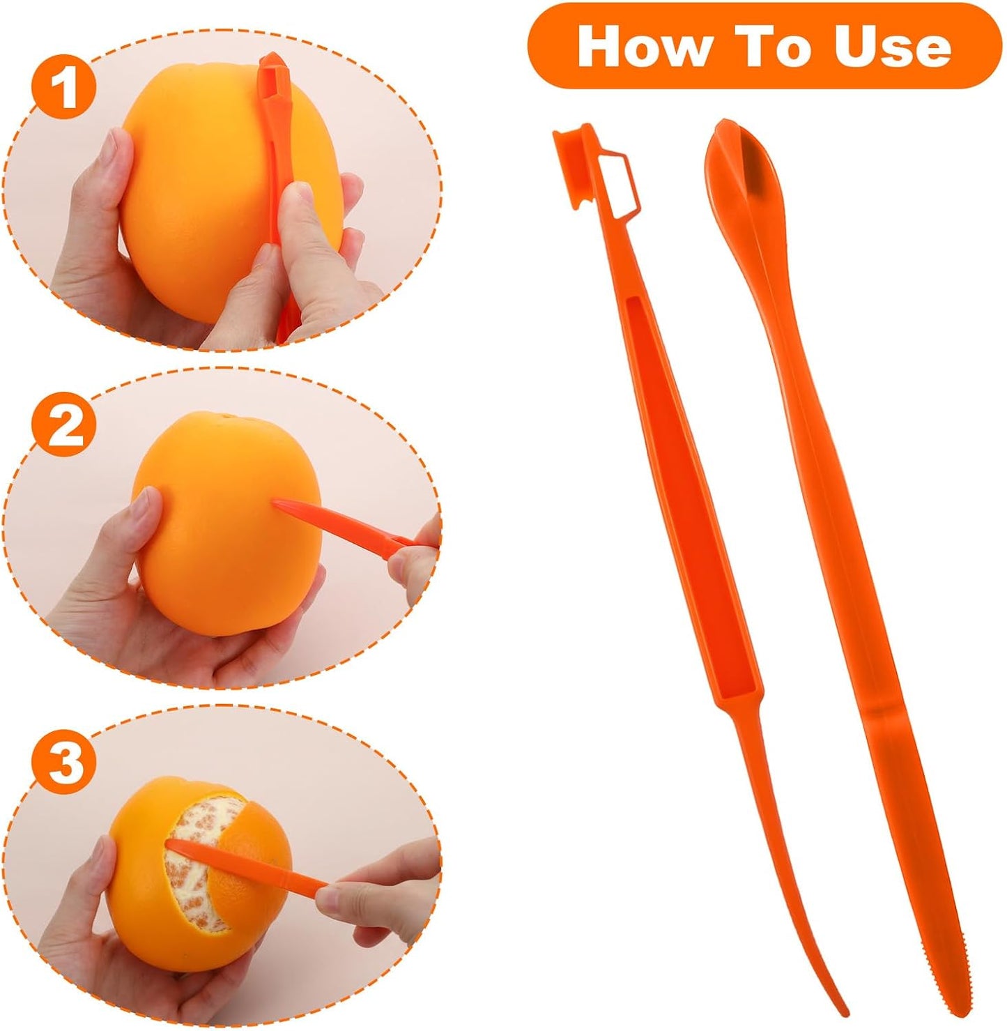 10 Pack Orange Peeler Tool, Citrus Peel Cutter & Lemon Opener, Plastic Fruit Peelers, Remover Easy Open Citrus Peel, Kitchen Accessories(Orange + Green)