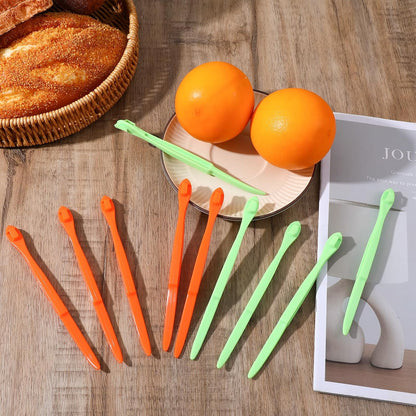 10 Pack Orange Peeler Tool, Citrus Peel Cutter & Lemon Opener, Plastic Fruit Peelers, Remover Easy Open Citrus Peel, Kitchen Accessories(Orange + Green)