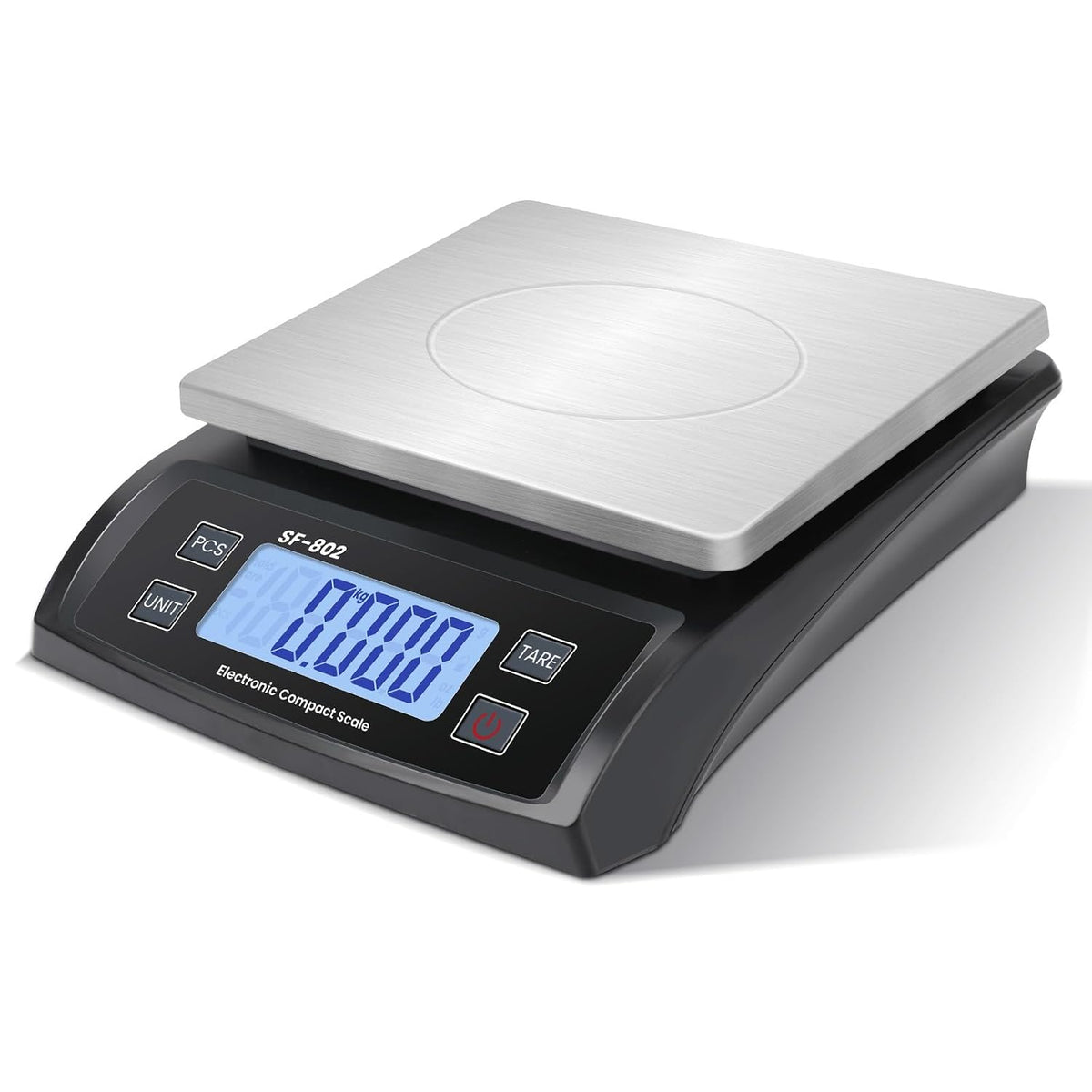 Digital Kitchen Scale 30kg/66lb Large Food Scale for Baking Cooking Stainless Bread Scale with LCD Display Counting Scales for Commercial(Color : Stainless White)