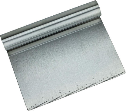 Stainless Steel Food Scraper, Multi-Purpose Bench Scraper