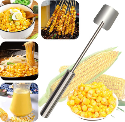 Corn Cob Peeler Peeler Easy Clean Corn Cob Stainless Steel Splitter Tool Suitable for Home Kitchen, Restaurant Chef, Picnic Lovers (2 Pcs)