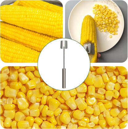 Corn Cob Peeler Peeler Easy Clean Corn Cob Stainless Steel Splitter Tool Suitable for Home Kitchen, Restaurant Chef, Picnic Lovers (2 Pcs)