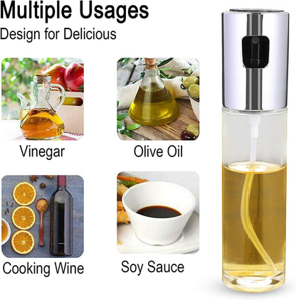 Glass Oil Sprayer Bottle for Cooking, Olive Oil Sprayer & Mister, Refillable Oil Spritzer for Kitchen, Leak-Proof and Portable Avocado Oil Dispenser for Air Fryer, Salad, Frying