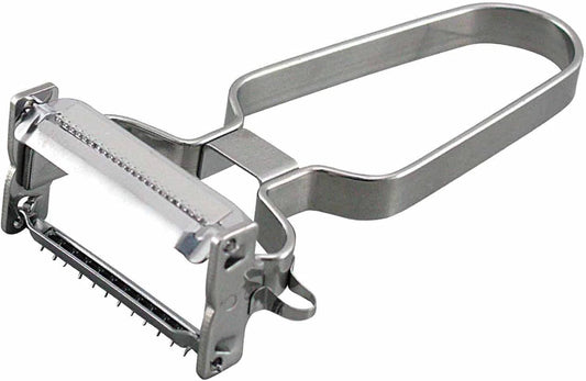 Shimomura Planning 38230 Shredded Peeler, 2-Way (Made in Japan), Dishwasher Safe, Double-Sided Use, Julienne 0.13 inch (3.4 mm), Cut Throws, 0.06 inch (1.6 mm), Uniform Cut, Sharp Sharp, Time-Short