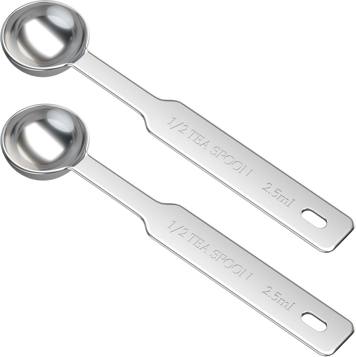 2PCS 1tsp(5ml) Stainless Steel Measuring Spoon