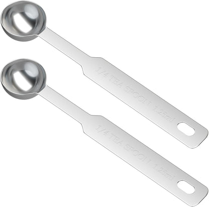 2PCS 1tsp(5ml) Stainless Steel Measuring Spoon