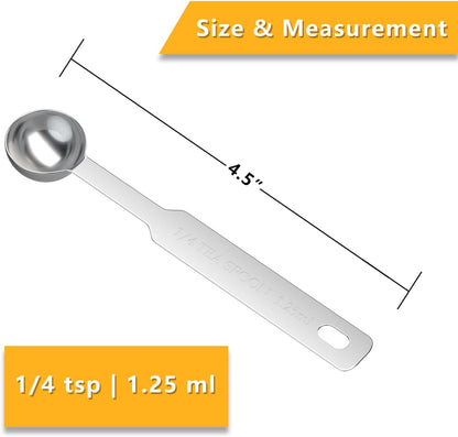 2PCS 1tsp(5ml) Stainless Steel Measuring Spoon