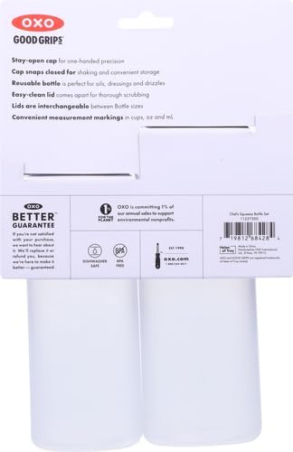 Good Grips Chef's Squeeze Bottles for Sauces and Dressings - Set of 2