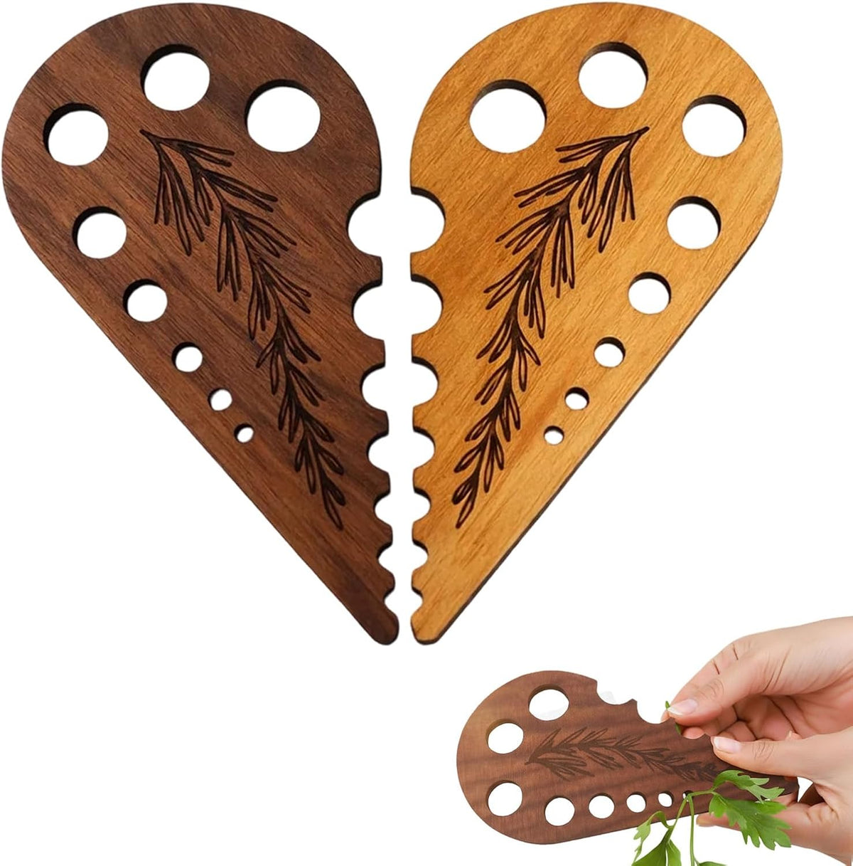 2 PCS Herb Stripper, Herb Stripper Tool for Fresh Herbs, Herb Strippers for Efficient Leaf and Stem Removal, Exquisite Herbstripper Bowl Gifts for the Kitchen Suitable for Home Use & Chefs