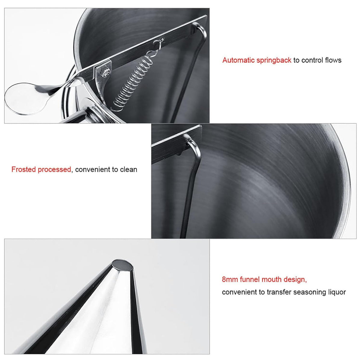 Stainless Steel Small Octopus Balls Making Funnel Cupcakes Baking Pancake Batter Dispenser with Rack Kitchen Utensils Funnel Tools Kitchen Gadgets