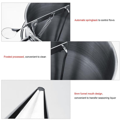 Stainless Steel Small Octopus Balls Making Funnel Cupcakes Baking Pancake Batter Dispenser with Rack Kitchen Utensils Funnel Tools Kitchen Gadgets