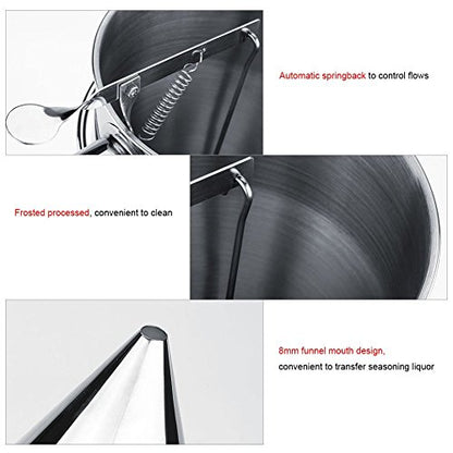 Stainless Steel Small Octopus Balls Making Funnel Cupcakes Baking Pancake Batter Dispenser with Rack Kitchen Utensils Funnel Tools Kitchen Gadgets