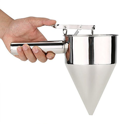Stainless Steel Small Octopus Balls Making Funnel Cupcakes Baking Pancake Batter Dispenser with Rack Kitchen Utensils Funnel Tools Kitchen Gadgets