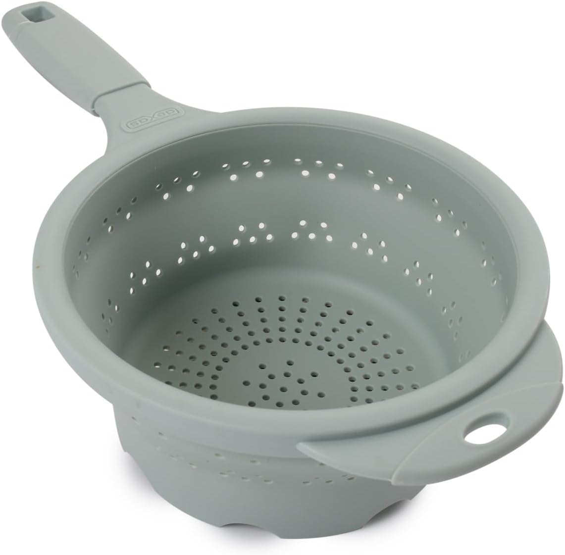 10" Collapsible Silicone Colander in Cream, Kitchen Strainer with Handles, 15.1 Cup Capacity | BPA-Free, Heat-Resistant, Space-Saving Kitchen Tool