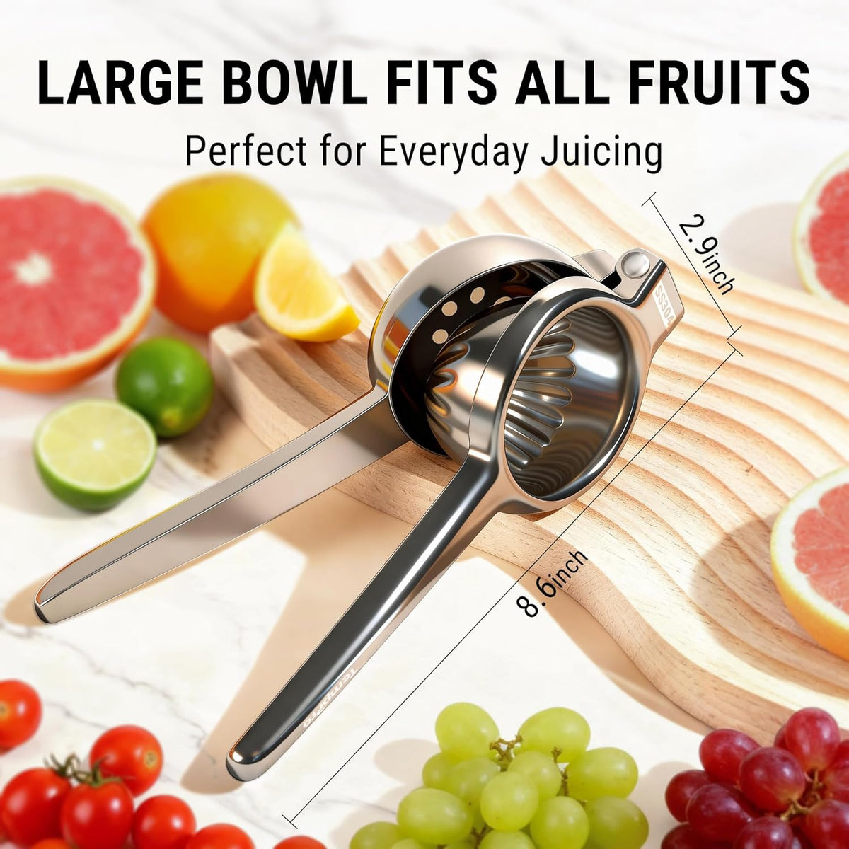 Lemon Lime Squeezer, 304 Stainless Steel Hand Press Citrus Juicer
